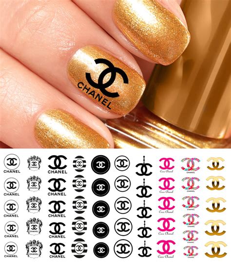 how to do chanel logo nails|chanel nail stickers.